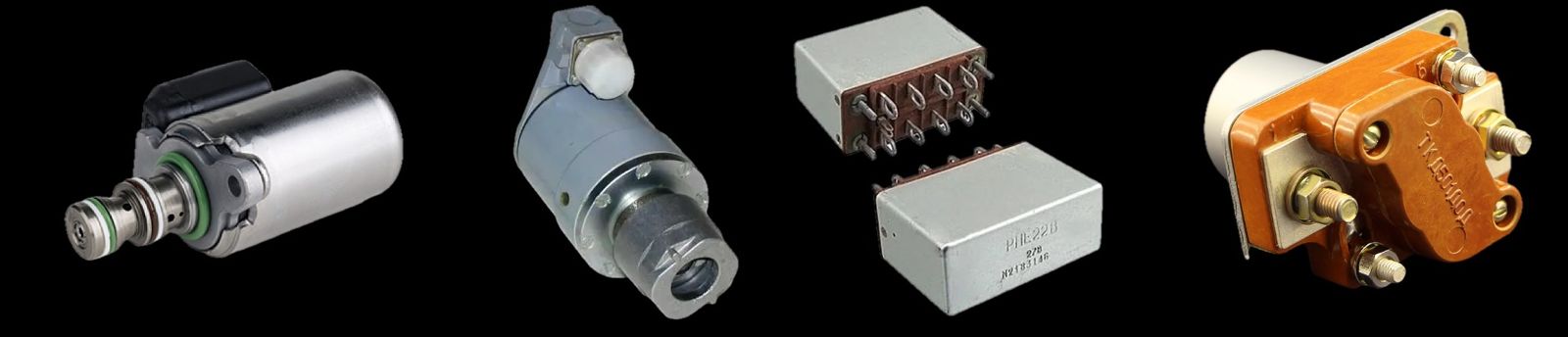 Pacific Mechatronics MIL qualified electro-mechanical components lineup: DC Solenoid, DC Electro Magnet, DC Power Relays, and DC Power Contactor